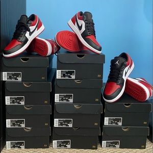 Jordan 1 Low Bred Toe (sizes 8,8.5,9,9.5,10,10.5)